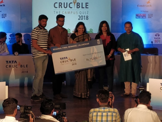 Tata Crucible Campus Quiz 2018 jalandhar