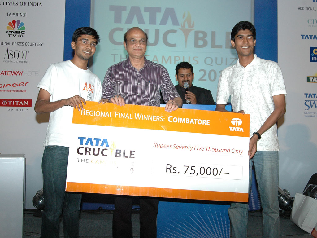 Tata Crucible Campus Quiz champions coimbatore