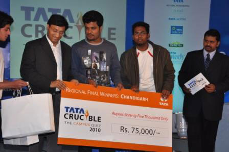 Tata Crucible Campus Quiz champions chandigarh