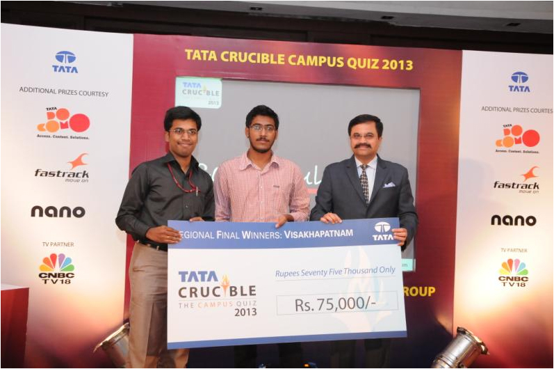 Tata Crucible Campus Quiz 2013 visakhapatnam