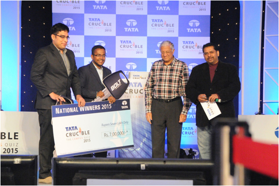 Tata Crucible Campus Quiz champion2015 national