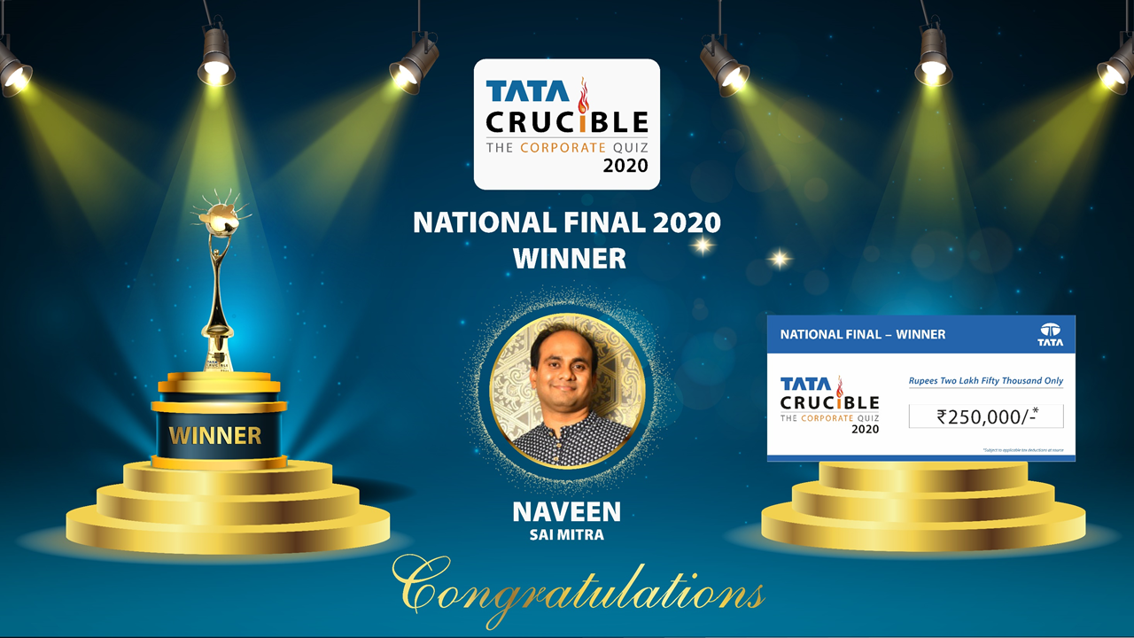 Results For Tata Crucible Corporate Quiz 2020
